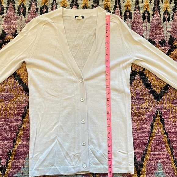 J. Crew 100% Merino Wool Lightweight Cardigan Metal Buttons - Picture 5 of 5